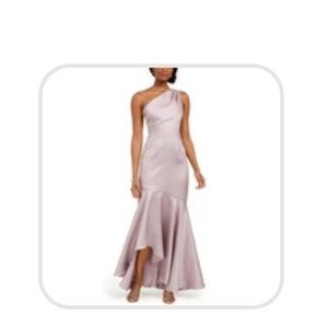 Adrianna Pappell one shoulder blush tags on never worn satin evening gown